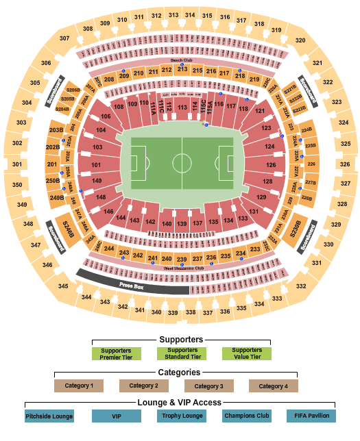 MetLife Stadium World Cup Seating Chart